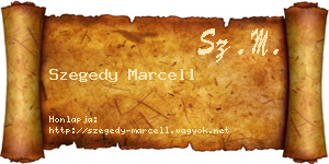 Szegedy Marcell névjegykártya