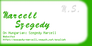 marcell szegedy business card
